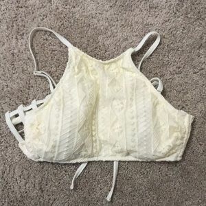 White high neck bathing suit top from target!